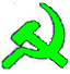 green hammer & sickle