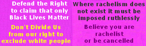 Rachelism promotion slogans