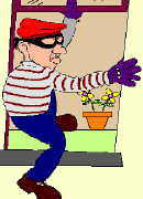 burglar in action