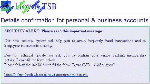 LloydsTSB message