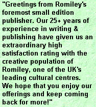 Greetings from Romiley's foremost small edition publisher.