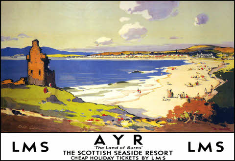 LMS poster, Ayr, by Robert Eadie