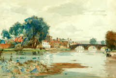 River View towards Nungate Bridge, Haddington, East Lothian by Robert Eadie