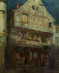 French street scene, evening by Robert Eadie