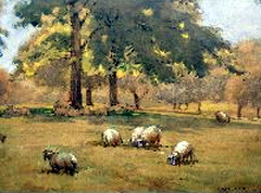 Sheep At Pasture by Robert Eadie