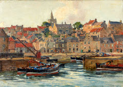 Pittenweem harbour by Robert Eadie