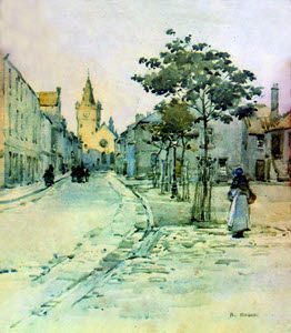 Pittenweem, lithograph by Robert Eadie