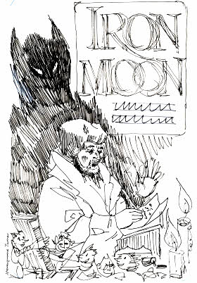 Flights from the Iron Moon, initial sketch by Harry Turner