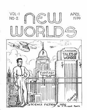 New Worlds #2, April 1939, front cover by Harry Turner