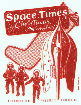 Space Times, December 1953, front cover by Harry Turner