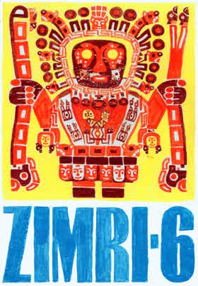 Zimri 6, early draft cover by Harry Turner (1973)