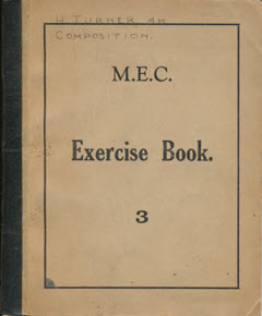 Harry Turner's exercise book, form 4M, 1935