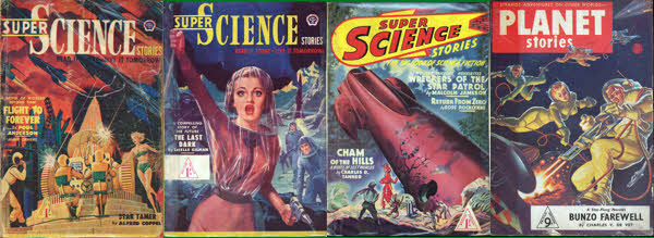 science fiction magazines from 1950 and 1952