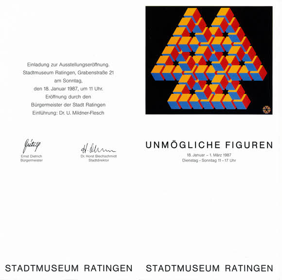 Stadtmuseum Ratigen, invitation to exhibition for Harry Turner, 1987