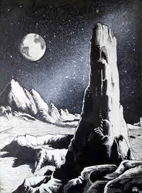 Lunar scene by Harry Turner (1938)