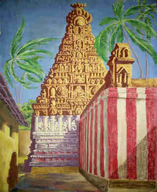 Indian Temple by Harry Turner, 1948