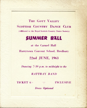 Goyt Valley Scottish Country Dance Club Summer Ball, 1963