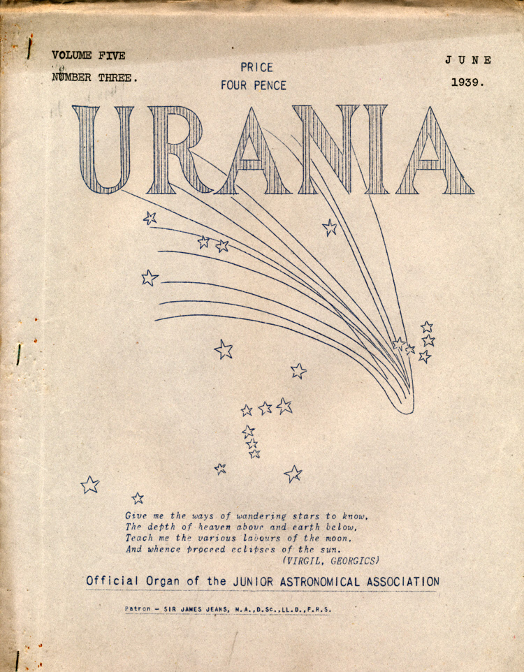 Urania, June 1939, edited by Marion Eadie