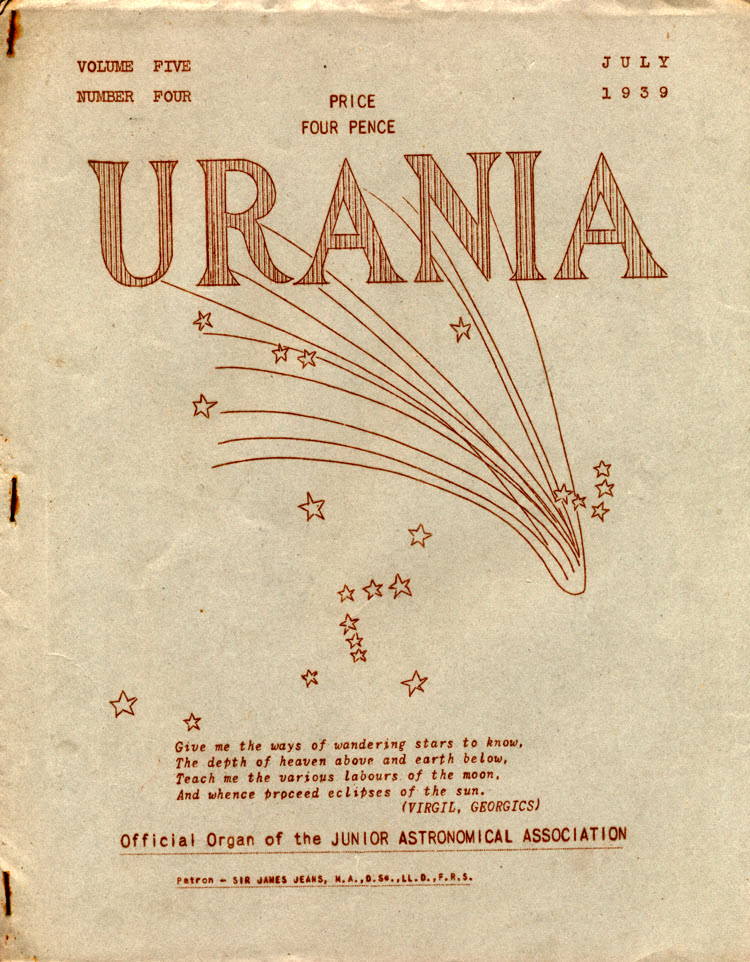 Urania, July 1939, edited by Marion Eadie
