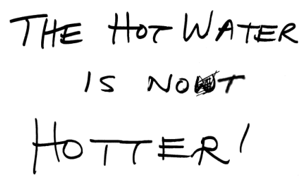 The water is not hotter