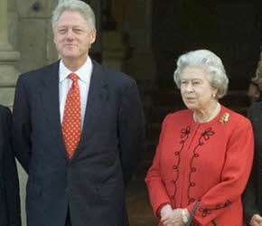Queen Elizabeth II with President Slick Willy Clinton