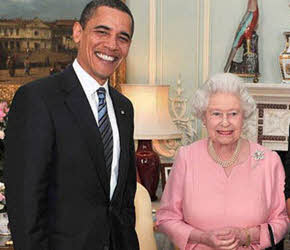 Queen Elizabeth II with President O'Bama