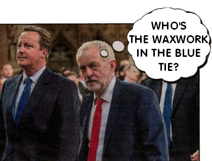 Corbyn sez: Who's the waxwork in the blue tie?