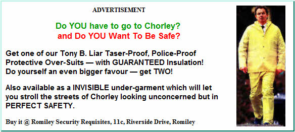 Be safe in Chorley, Lancs.