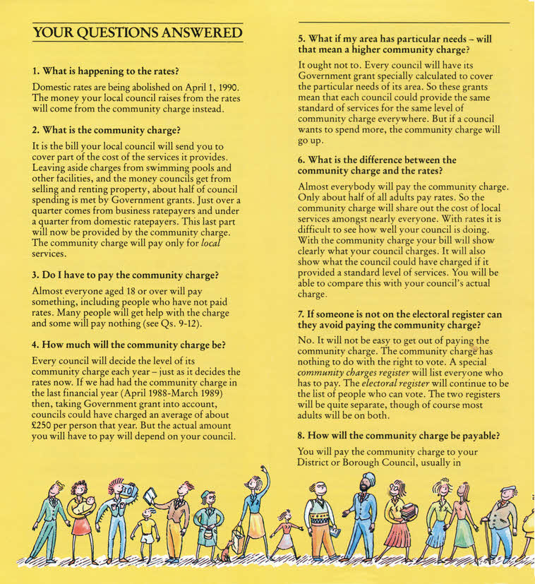 Poll Tax explanatory leaflet #2
