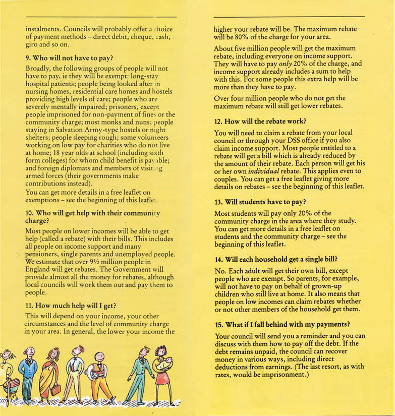 Poll Tax explanatory leaflet #3