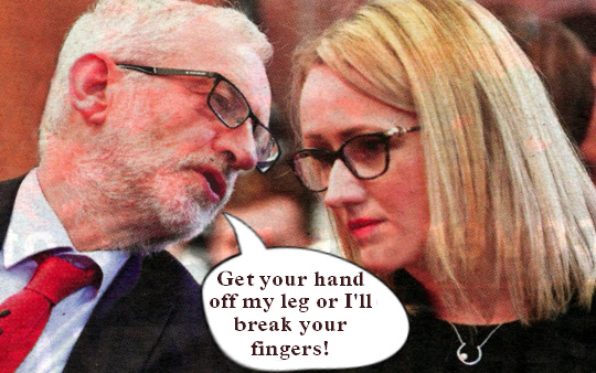 Hand on Corbyn's knee