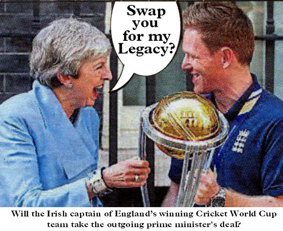 Mrs. May offers the Cricket World Cup winner a deal